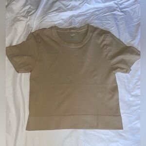 NUX Tan Boxy T-Shirt Short Sleeve